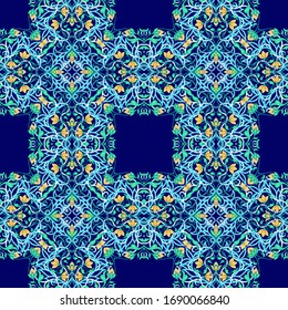 Arabic floral seamless pattern. Traditional arabic islamic background. Mosque decoration element. Vector illustration.