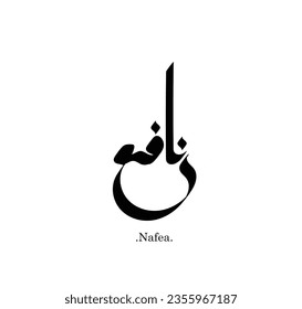 Arabic font (Nafea) use hand writting. Typography vector illustration.