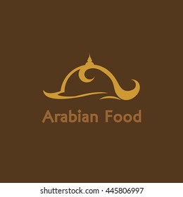 Arabic Food Restaurant Vector Design Logo Template. Flat Style