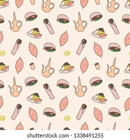 Arabic food seamless pattern