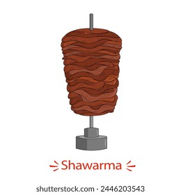 Arabic food Shawarma art with background , Doner kebab art