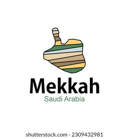 Arabic for: Map of the regions of Saudi Arabia and their capitals, Makkah Saudi Arabia Map