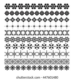 arabic frame ornament, pattern brush, vector set