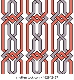 Arabic fret trellis pattern seamless background tile