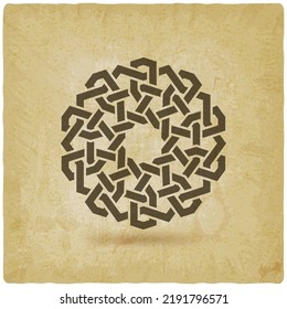 Arabic geometric circular pattern vintage background. Vector illustration