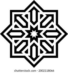 Arabic geometric decoration vector shape