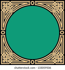 Arabic Geometric Frame. Traditional Islamic Design. Mosque decoration element