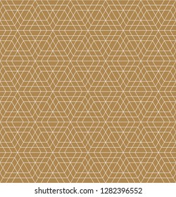 Arabic geometric ornament based on traditional arabic art. Muslim mosaic.Brown color .Fine lines.