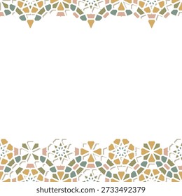 Cabeçalho de ornamento geométrico árabe para fundo de banner Ramadan ou Eid