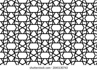 Arabic geometric pattern design. Seamless pattern for multiple usage