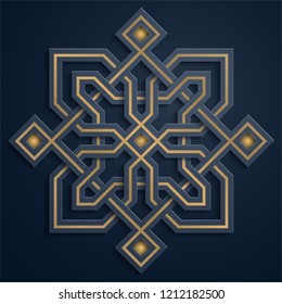 Arabic geometric pattern morocco ornament illustration