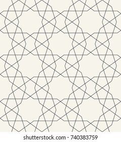 arabic geometric seamless ornament pattern