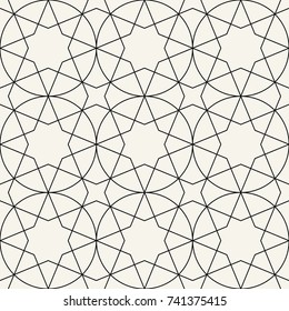 arabic geometric seamless ornament pattern