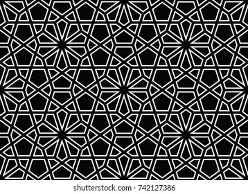 arabic geometric seamless ornament pattern