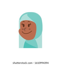 Arabic girl cartoon design, Kid childhood little people lifestyle casual person cheerful and cute theme Vector illustration