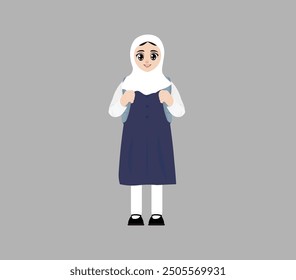 Arabic girl from Oman in school uniform