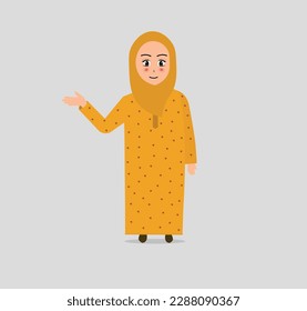 Arabic girl wearing Celebration clothes and hijab