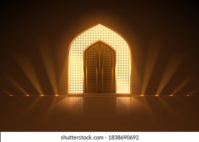 Arabic gold arch with light effect
