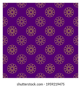 Arabic Gold Seamless Pattern for wallpaper or background. Greeting card for Ramadan Kareem or Eid Mubarak.