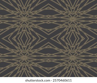 Arabic gold symmetrical outline pattern vector background texture white fabric textile paper print art decoration editable