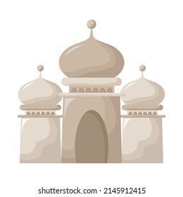 arabic gray palace over white