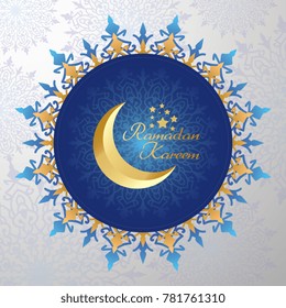 Arabic greeting card template for ramadan