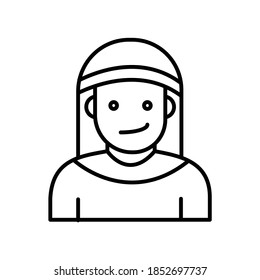 Arabic Guy Avatar Line icon