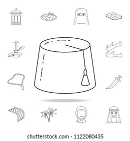 arabic hat icon. Detailed set of Arab culture icons. Premium graphic design. One of the collection icons for websites, web design, mobile app on white background