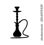 Arabic Hookah Simple Silhouette Icon