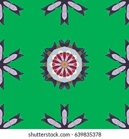 Arabic, indian, turkish and ottoman culture decoration style. Ethnic ornament on white background. Hand drawn vector colored Mandala seamless pattern. Magic vintage template of greeting, print, cloth.