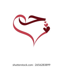 Letras iniciales árabes Haa y meem para diseño de tarjeta de arte islámico musulmán de pareja de boda