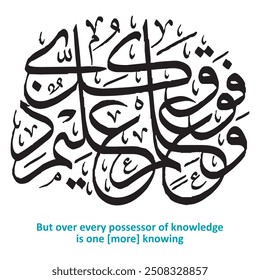 Arabic Islamic Calligraphy of Quranic Verses with English translation