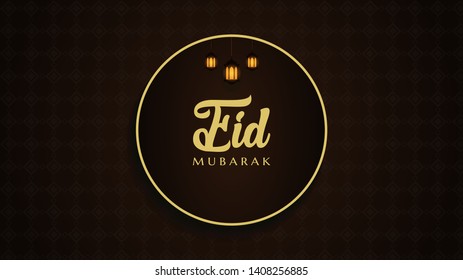 Arabic Islamic calligraphy of text Eid mubarak, islamic background