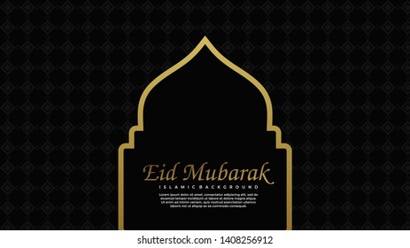 Arabic Islamic calligraphy of text Eid mubarak, islamic background