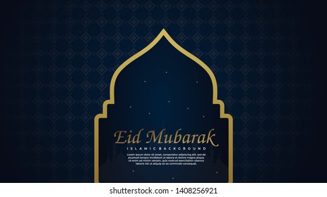 Arabic Islamic calligraphy of text Eid mubarak, islamic background