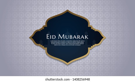 Arabic Islamic calligraphy of text Eid mubarak, islamic background