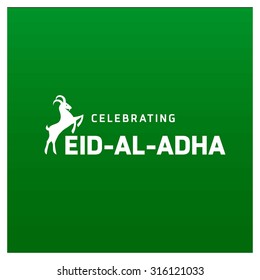 Arabic Islamic calligraphy of text Eid-Ul-Adha. vector illustration