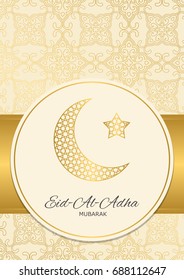 Arabic Islamic Eid-Al-Adha (also called the Sacrifice Feast) background for Muslim festival celebration.