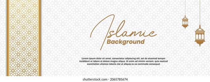 Arabic Islamic Elegant White and Golden