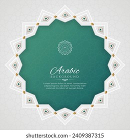 Arabic Islamic elegant white greeting  card background