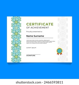 Arabic and Islamic Geometric Certificate Template Design