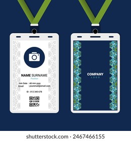 Arabic and Islamic Geometric ID Card Design for Business or Company