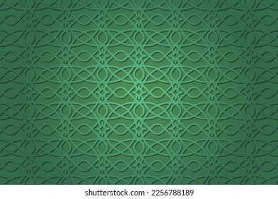 Arabic Islamic geometric pattern background with 3D view. Can be directly printed or for digital purposes. Vector Illustration