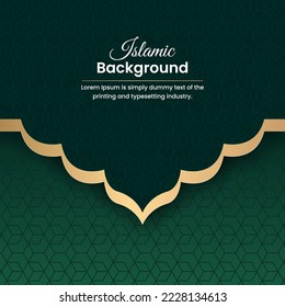 Arabic Islamic Greeting Card Background Design