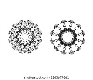 Arabic, islamic and indian mandala vector set 