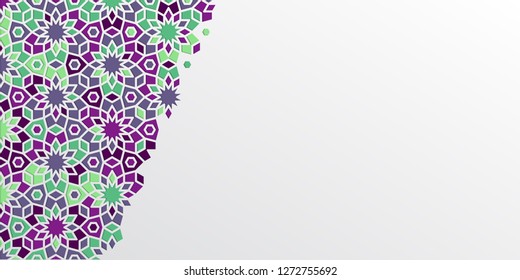 Arabic islamic. Moroccan pattern. Textile ornament. Arabic floral border. Islamic ornament vector. Ornamental pattern