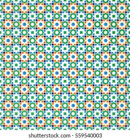 Arabic Islamic ornament design geometric background vector