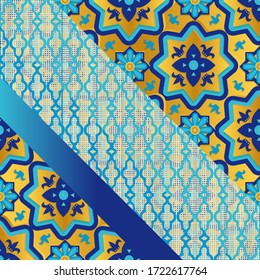 Arabic Islamic  ornament poster gradient patterns. Colorful background - vector illustration
