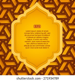 Arabic islamic pattern arch frame