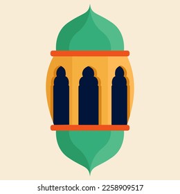 arabic islamic ramadan vector flat lantern lamp llustration